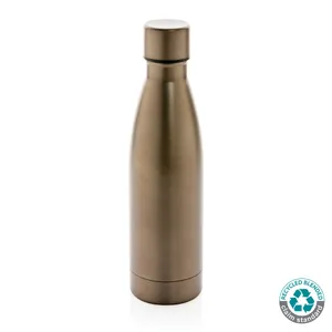 Bouteille iso couleur pleine en acier inoxydable recyclé personnalisable RCS - XD Collection | Marron