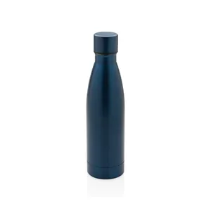Bouteille iso couleur pleine en acier inoxydable recyclé personnalisable RCS - XD Collection | Bleu marine