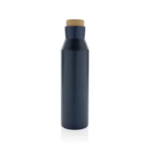 Bouteille iso en acier inoxydable recyclé certifiée réutilisable RCS Gaia - XD Xclusive personnalisable | Bleu