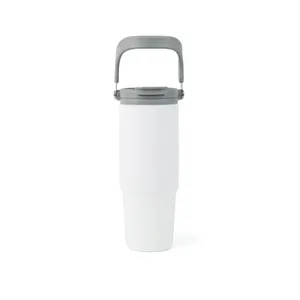 Mug isotherme personnalisée 880ml en acier recyclé - Vinga | Blanc