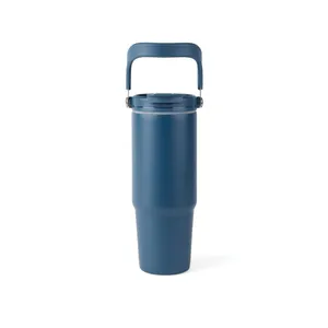 Mug isotherme personnalisée 880ml en acier recyclé - Vinga | Bleu marine