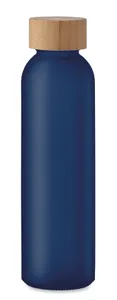 Bouteille verre dépoli personnalisable 500ml - Abe | Transparent Blue
