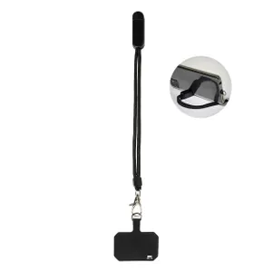 Bracelet support pour téléphone portable en RPET - CuffStand | Noir