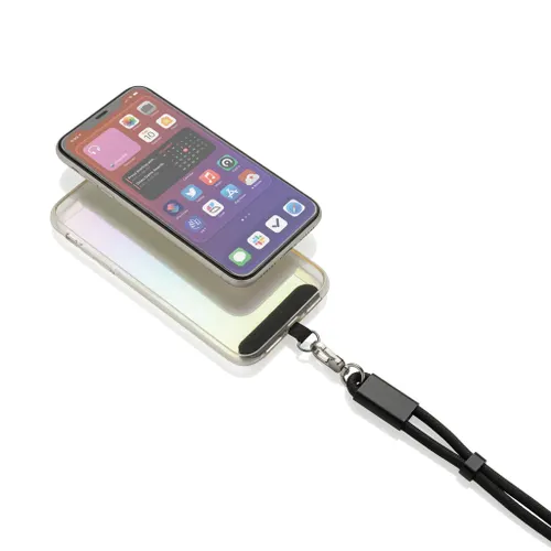 Bracelet téléphone avec câble 60W en rPET RCS LoopAmp - XD Collection