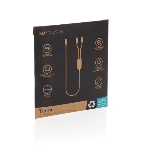 Câble 100W à double sortie USB-C Terra RCS - XD Xclusive