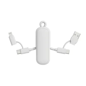 Câble 100W porte-clés 4-en-1 Urban Vitamin Dublin - Urban Vitamin | Blanc