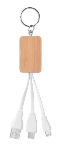 Câble Bambou 3 en 1 Personnalisable - Clauer
