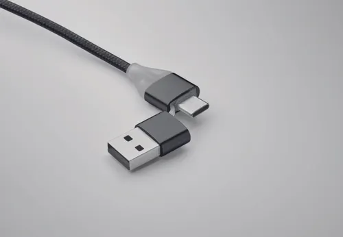 Câble de charge 4 en 1 type C personnalisable - Blue