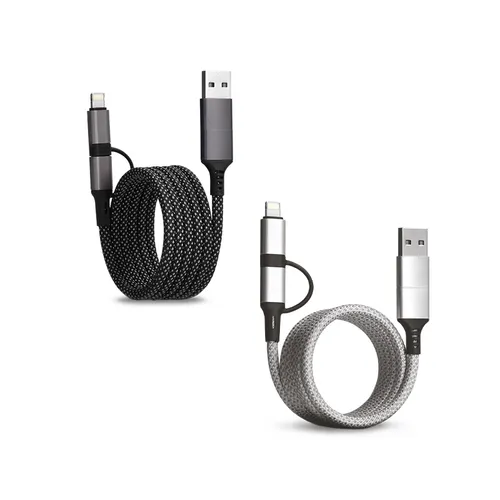 Cable de charge publicitaire 6 en 1 a enroulement magnetique