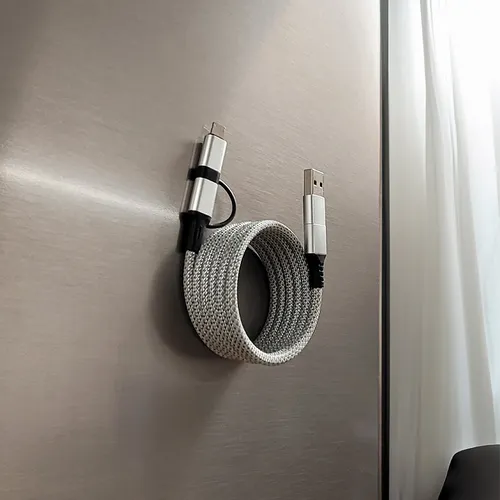 Cable de charge publicitaire 6 en 1 a enroulement magnetique