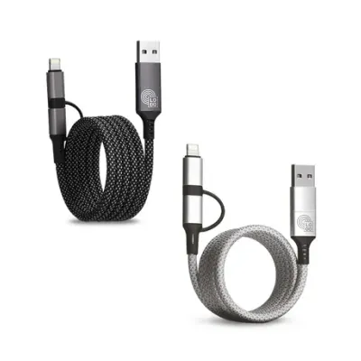 Cable de charge publicitaire 6 en 1 a enroulement magnetique