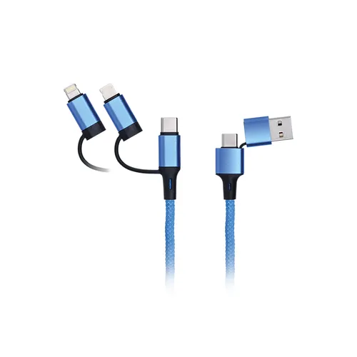 Cable de charge rapide et transfert publicitaire retractable a ressort 6 en 1