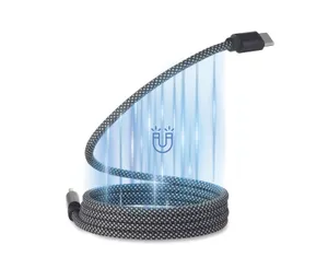 Câble magnétique en RPET - Braid | Blanc/Noir