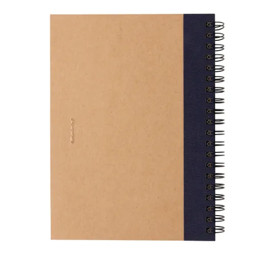Cahier à spirales kraft personnalisable avec stylo - XD Collection