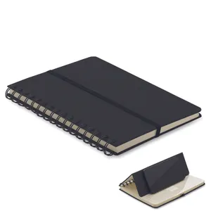 Cahier A5 support de téléphone - Strata | Noir