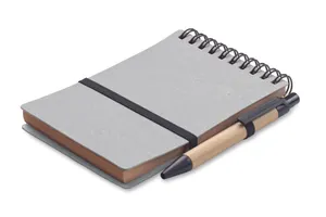 Cahier recyclé et stylo à bille - Notie | Gris