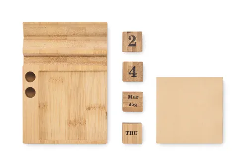 Calendrier de bureau en bambou - Bootop