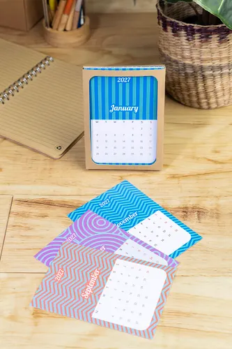 Calendrier de bureau personnalisé - CreaDate Shuffle