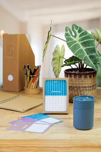 Calendrier de bureau personnalisé - CreaDate Shuffle