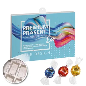 Calendrier de l'avent Premium cadeau – version écologique avec Lindor balles