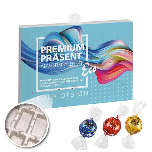 Calendrier de l'avent Premium cadeau – version écologique avec Lindor balles