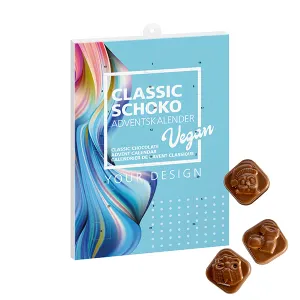 Calendrier de l'avent végétalien Classic au chocolat, format vertical