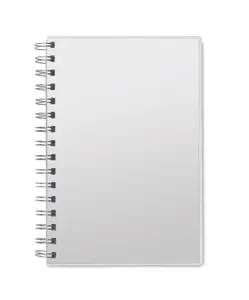 Carnet A5 à spirales publicitaire en RPET - Anotate | White