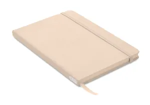 Carnet A5 couverture RPET 600D personnalisable - Note Rpet | Blanc Cassé