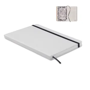 Carnet A5 en carton recyclé publicitaire - Stein | White