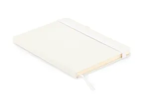 Carnet A5 ligné en PU recyclé personnalisable - Arpu | White