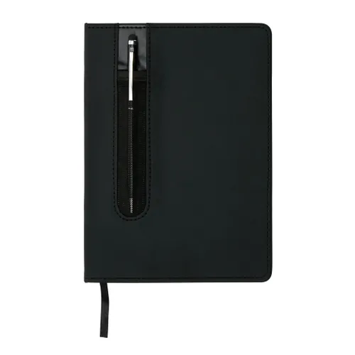 Carnet A5 personnalisable à couverture rigide en PU avec Stylo tactile - XD Collection