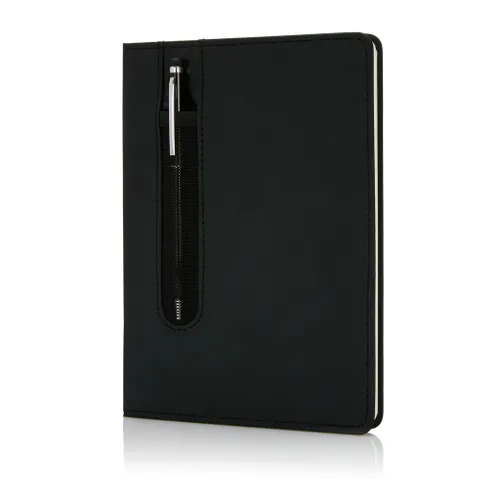 Carnet A5 personnalisable à couverture rigide en PU avec Stylo tactile - XD Collection