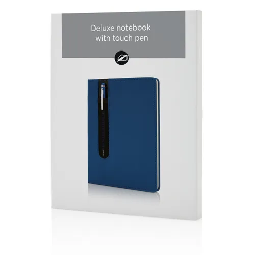 Carnet A5 personnalisable à couverture rigide en PU avec Stylo tactile - XD Collection