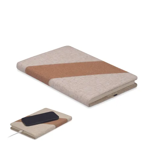 Carnet A5 personnalisé avec chargeur 15W - Cortona