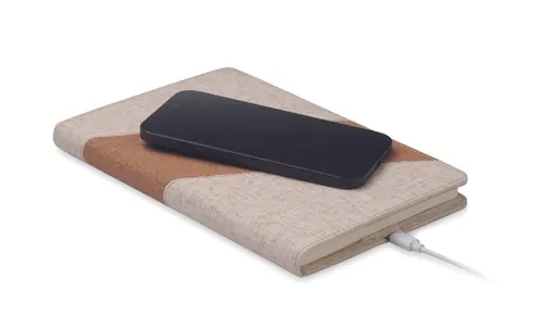 Carnet A5 personnalisé avec chargeur 15W - Cortona