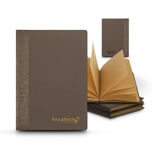 Carnet a5 personnalisé avec couverture en poudre cafe