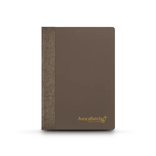 Carnet a5 personnalisé avec couverture en poudre cafe