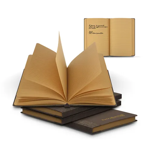 Carnet a5 personnalisé avec couverture en poudre cafe