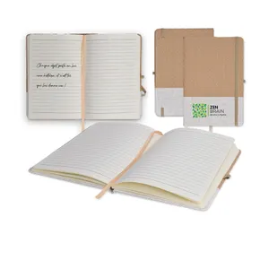 Carnet A5 personnalisé couverture coton et fibres de bambou