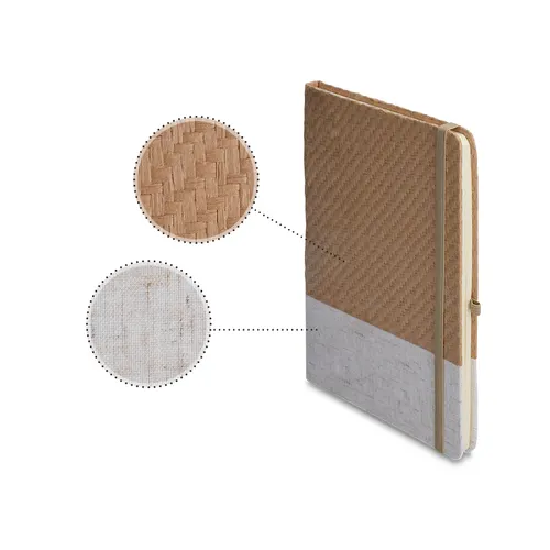 Carnet A5 personnalisé couverture coton et fibres de bambou