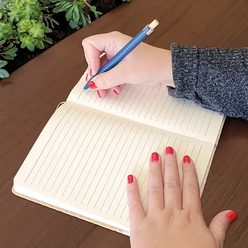 Carnet A5 personnalisé couverture coton et fibres de bambou