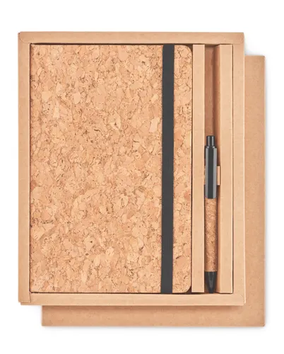Carnet A5 & stylo en liège personnalisable - Suber Set