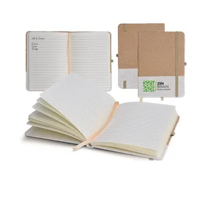Carnet b6 couverture coton et fibres de bambou personnalisé Carnet b6 couverture coton et fibres de bambou personnalisé