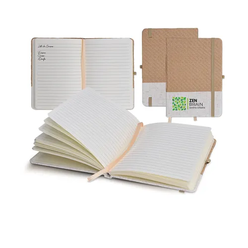 Carnet b6 couverture coton et fibres de bambou personnalisé