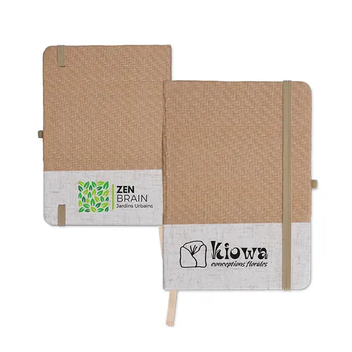 Carnet b6 couverture coton et fibres de bambou personnalisé