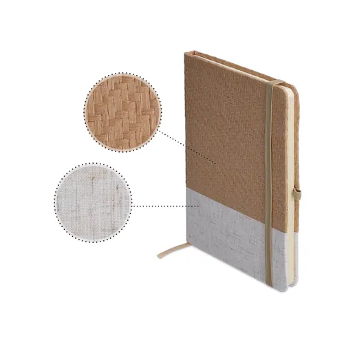 Carnet b6 couverture coton et fibres de bambou personnalisé