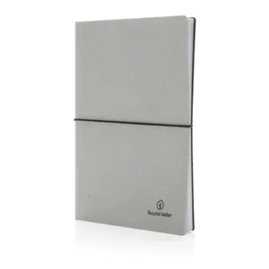 Carnet de notes A5 en cuir recyclé personnalisable - XD Collection | Gris clair