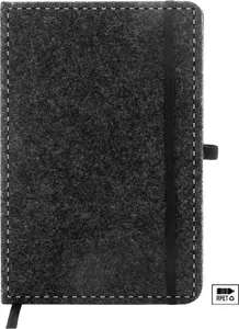 Carnet de notes personnalisé en feutrine RPET - Refelt Note A5 | Gris Foncé