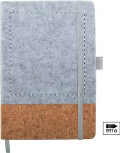 Carnet de notes rpet personnalisé - Corfel | Gris
