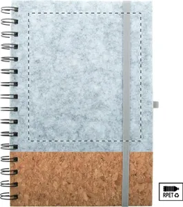 Carnet de notes rpet personnalisé - Corsens | Gris